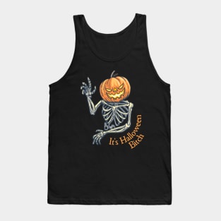 Pumpkin Head Skeleton Tank Top